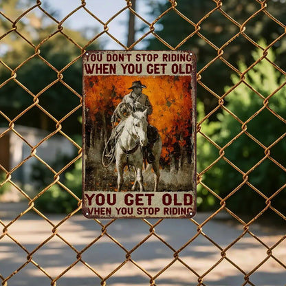 “Ride Free, Stay Wild” Vintage Cowboy Horse