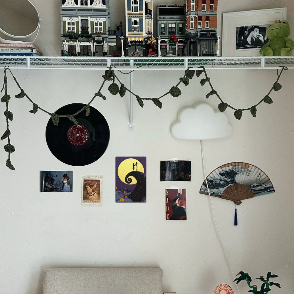 Jack & Sally Moonlit Silhouette Tin Sign