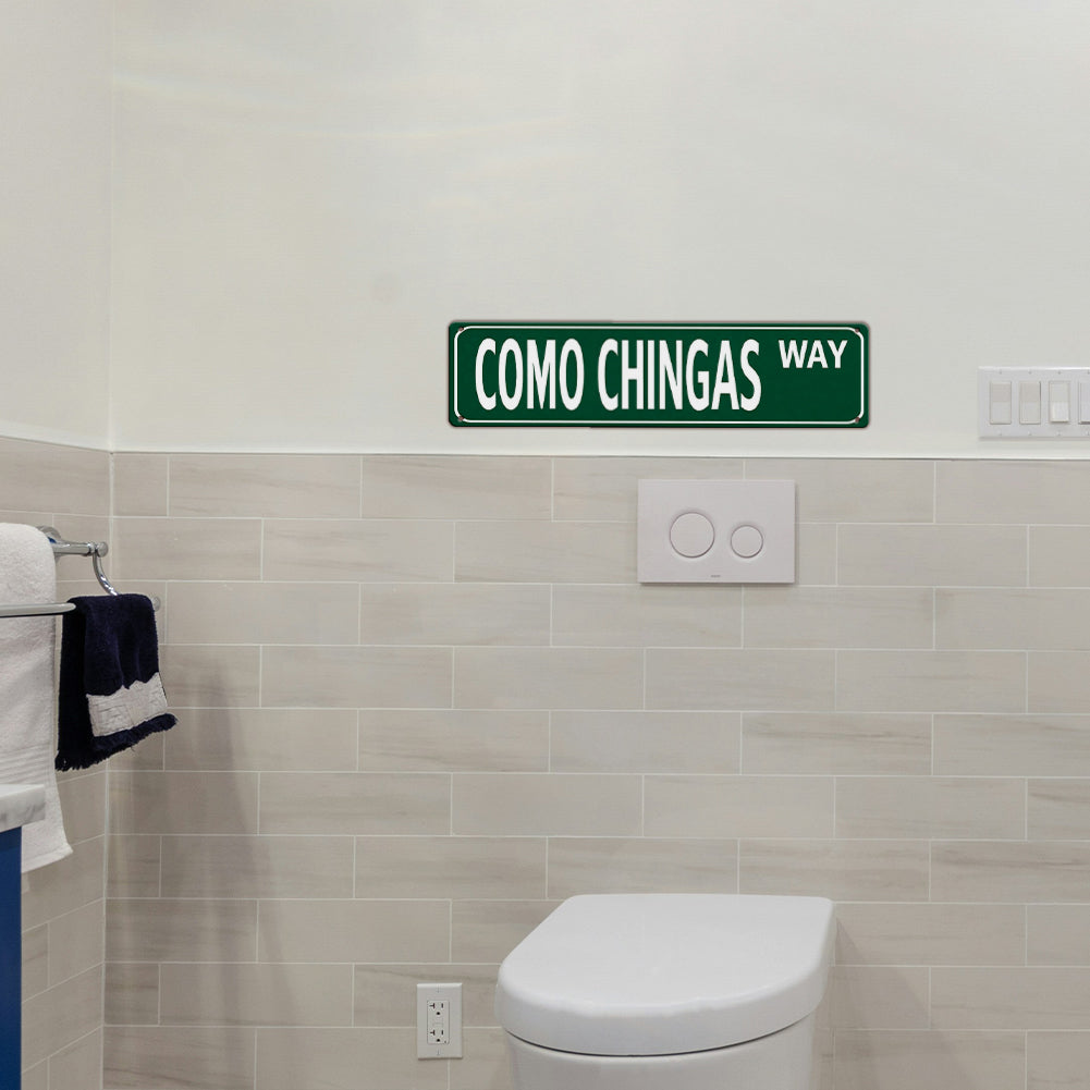 Funny Spanglish Vintage Wall Decor - COMO CHINGAS.way