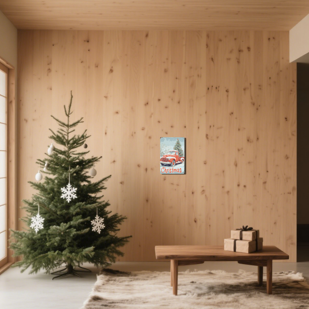 Red Christmas Truck & Tree
