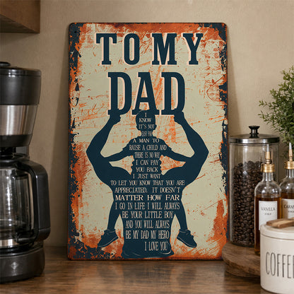 To My Dad – Vintage Metal Tin Sign