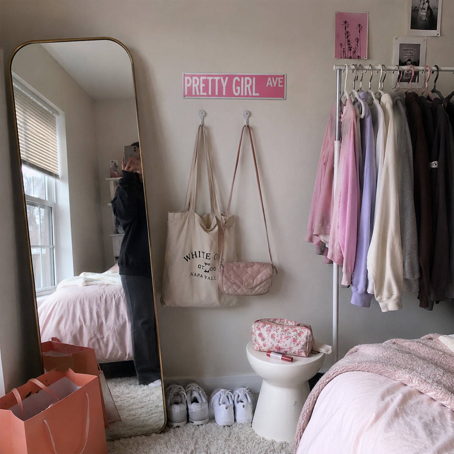 Pretty Girl Ave Metal Sign