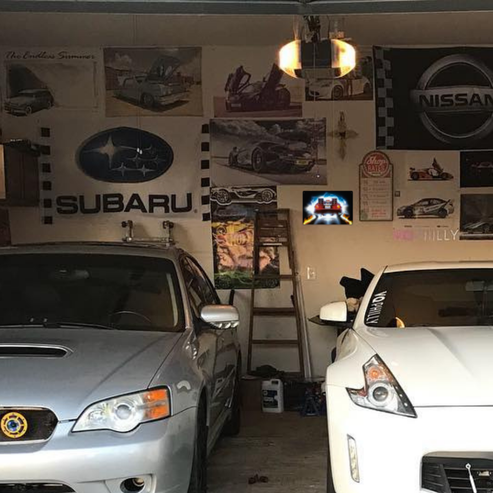 Back to the Future DeLorean &  OUTATIME Tin Sign