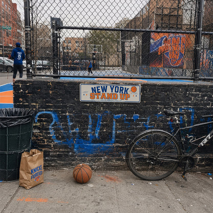 New York Stand Up Metal Sign