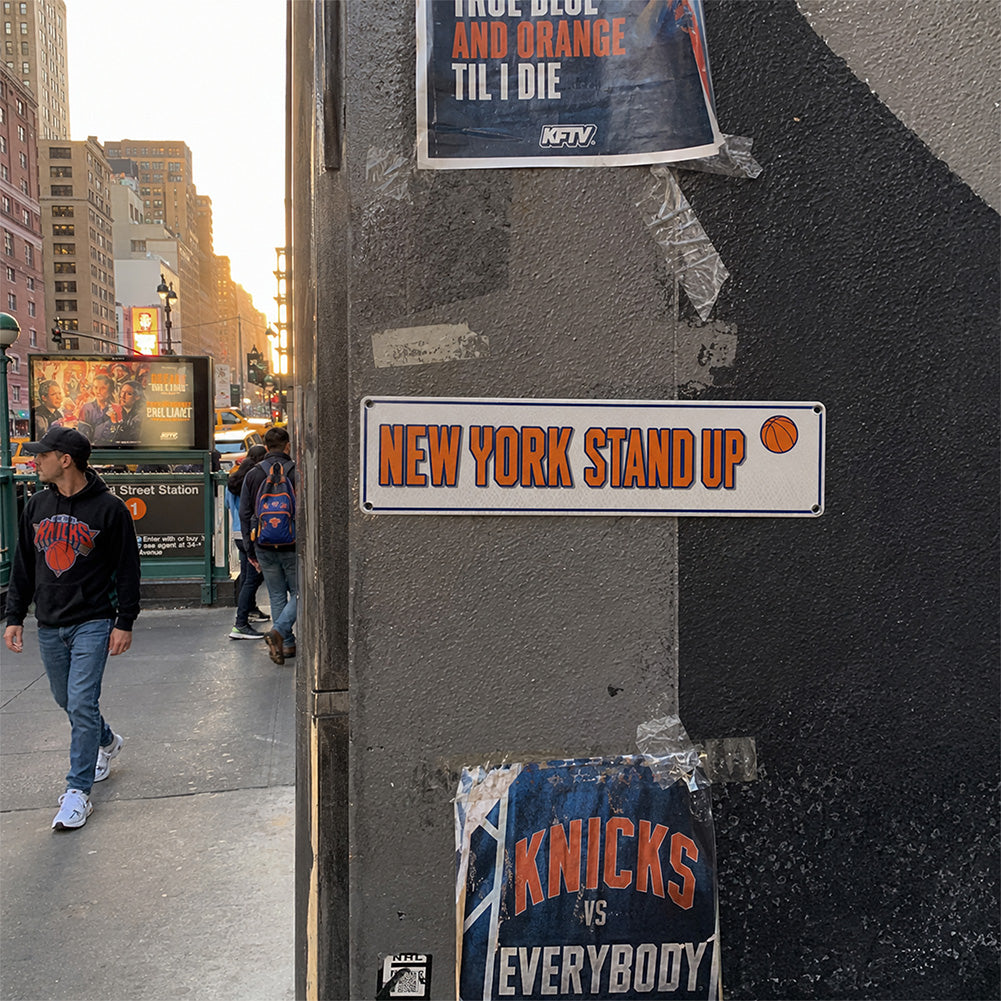 New York Stand Up Metal Sign – 27 Years Later NBA Finals Fan Wall Decor
