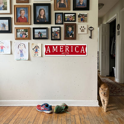 America Est 1776 Metal Sign