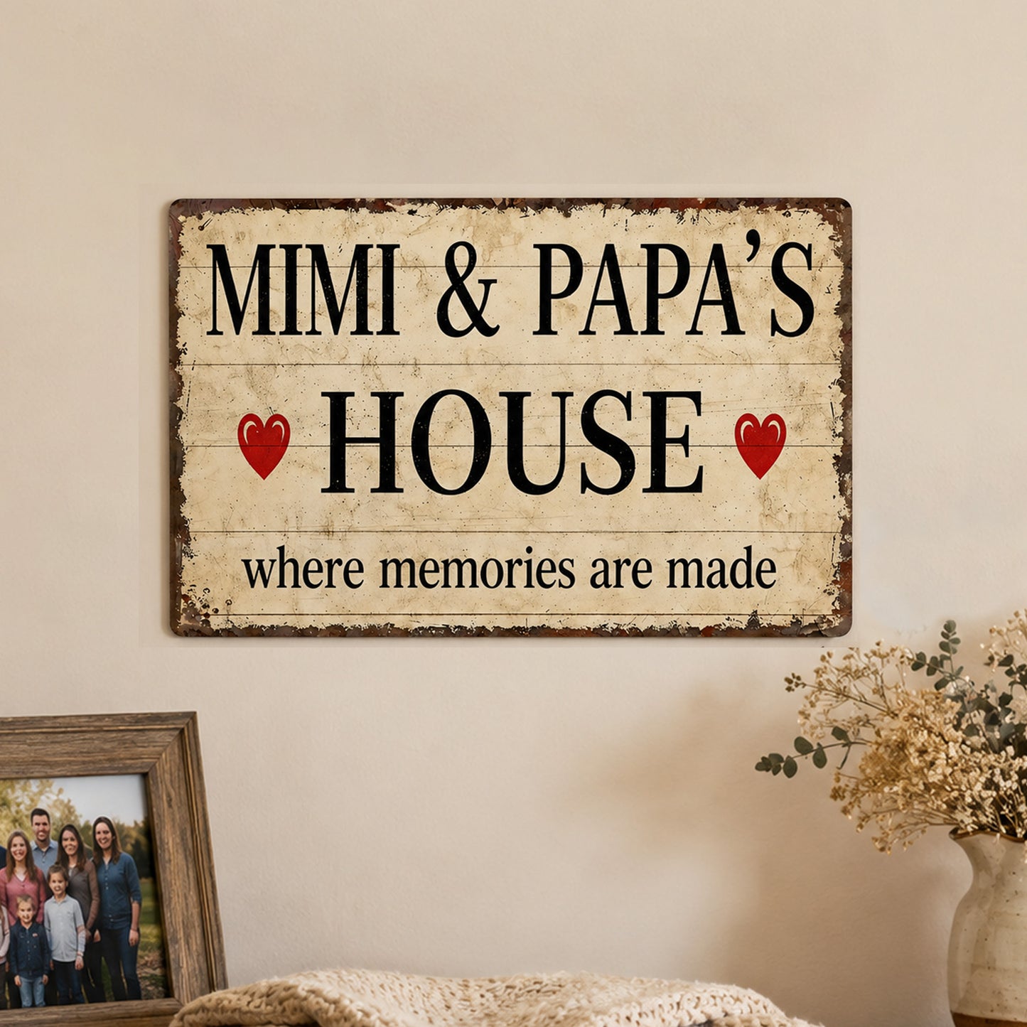 Mimi & Papa’s House Metal Sign