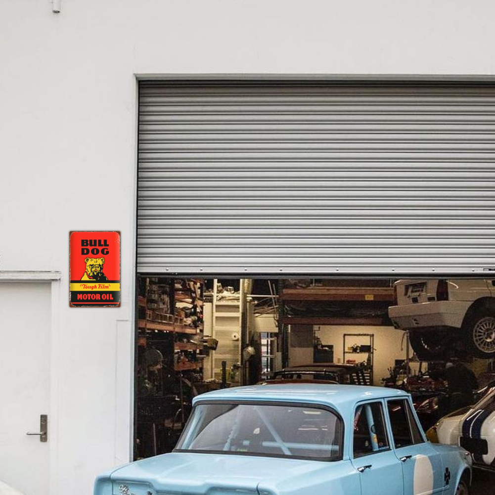 Bulldog Motor Oil Vintage Tin Sign