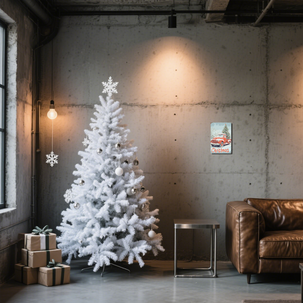 Red Christmas Truck & Tree