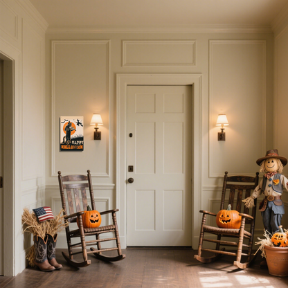 "Happy Halloween" Fiddle-Playing Cat