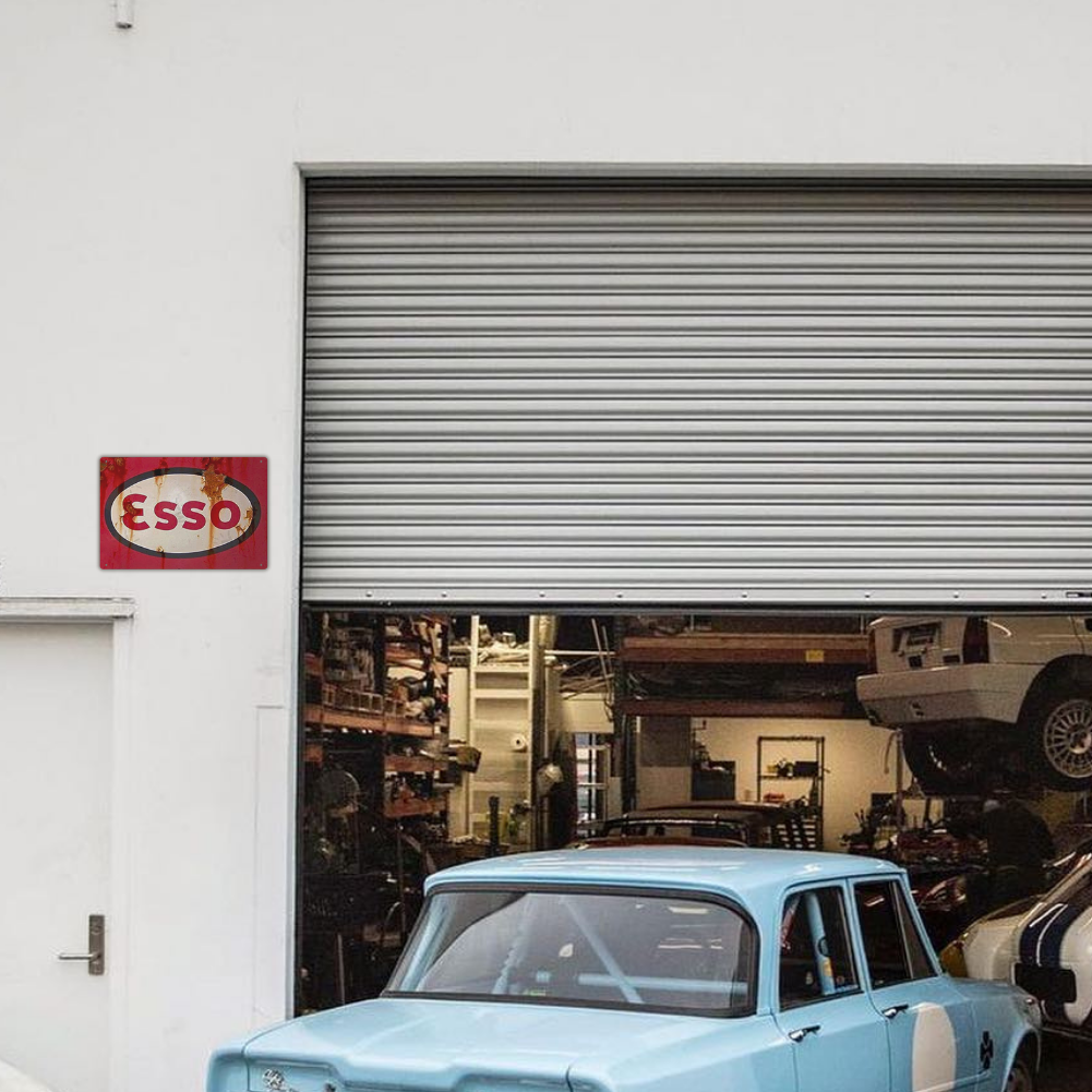 ESSO Oval Logo Vintage Tin Sign