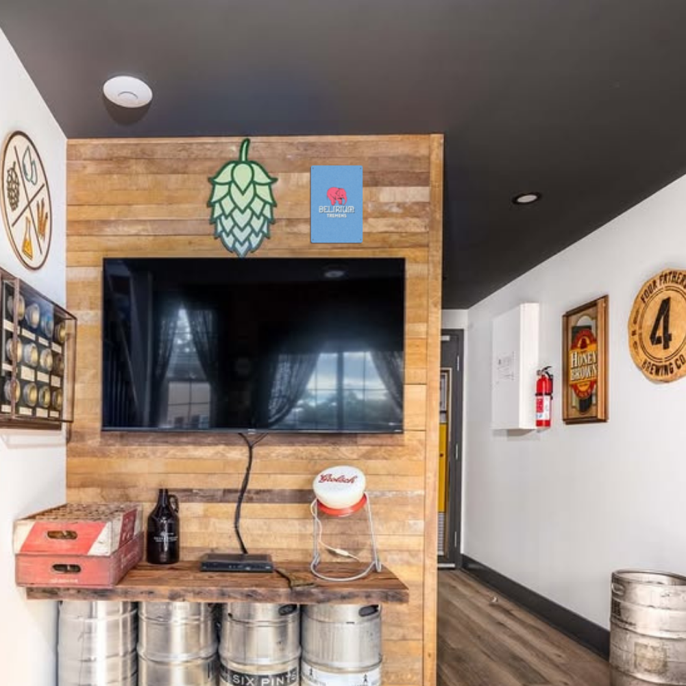 Delirium Tremens Pink Elephant Metal Sign