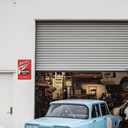 Rocket Motor Oil – Retro Space Age Tin Sign