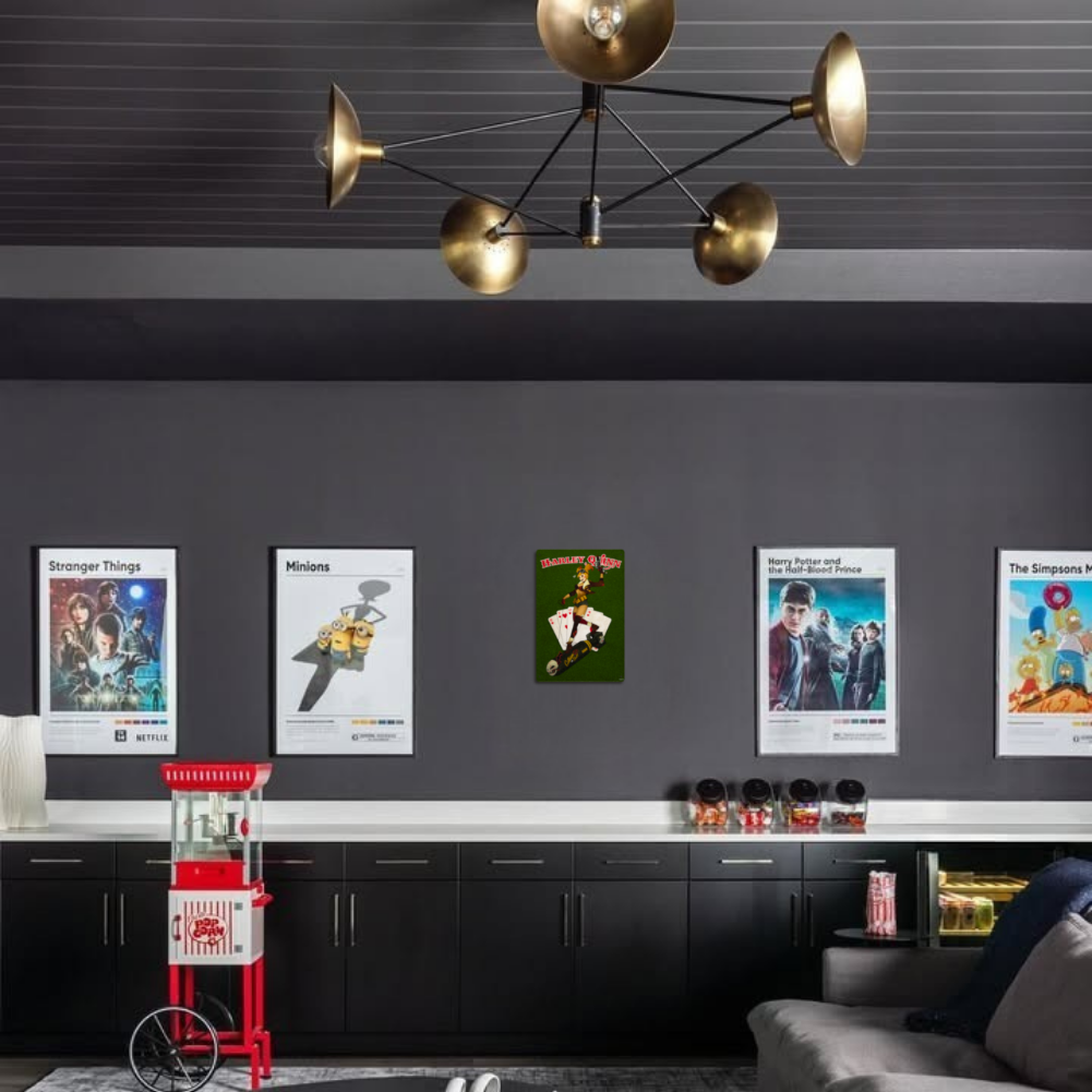 Harley Quinn Pin-Up Tin Sign – “Gotham or Bust!”