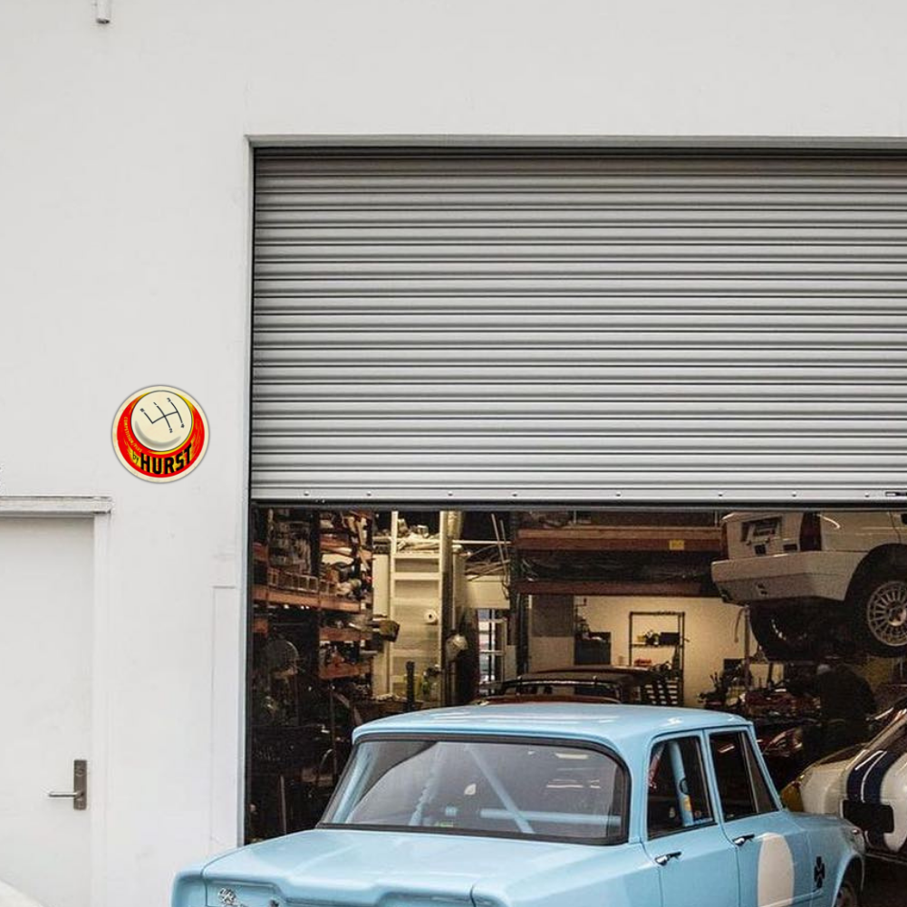 Hurst Competition Plus Round Metal Sign – Shift Pattern