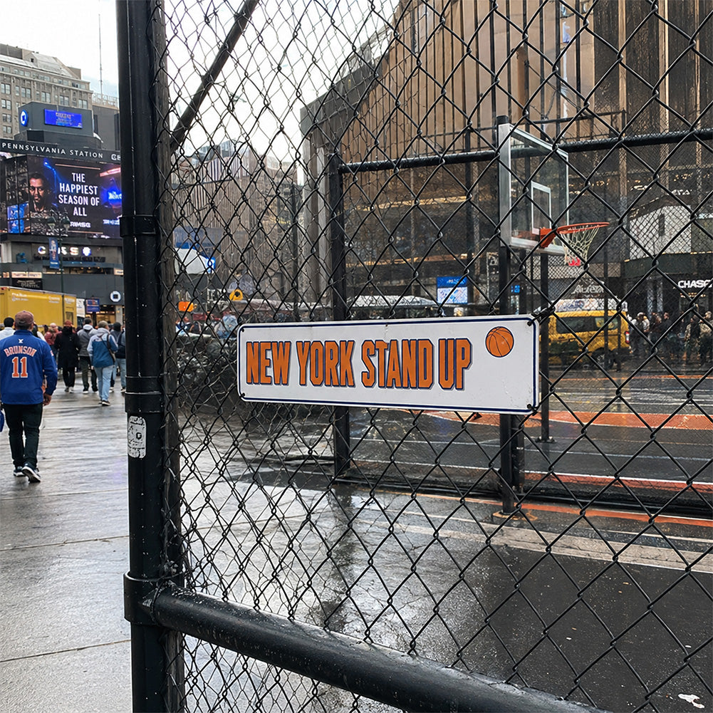 New York Stand Up Metal Sign – 27 Years Later NBA Finals Fan Wall Decor