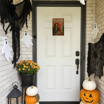 Almost Halloween — Rocker Skeleton Spooky Meme Poster