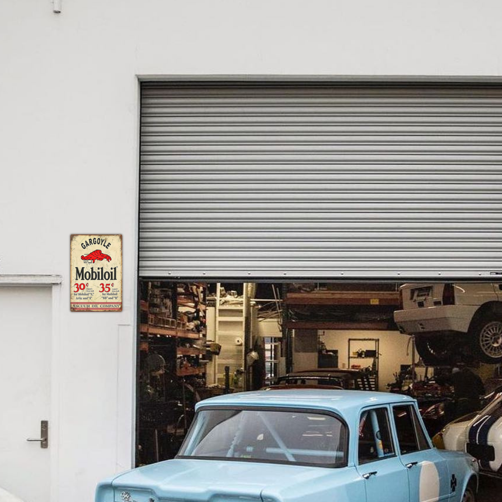 Gargoyle Mobiloil Vintage Tin Sign