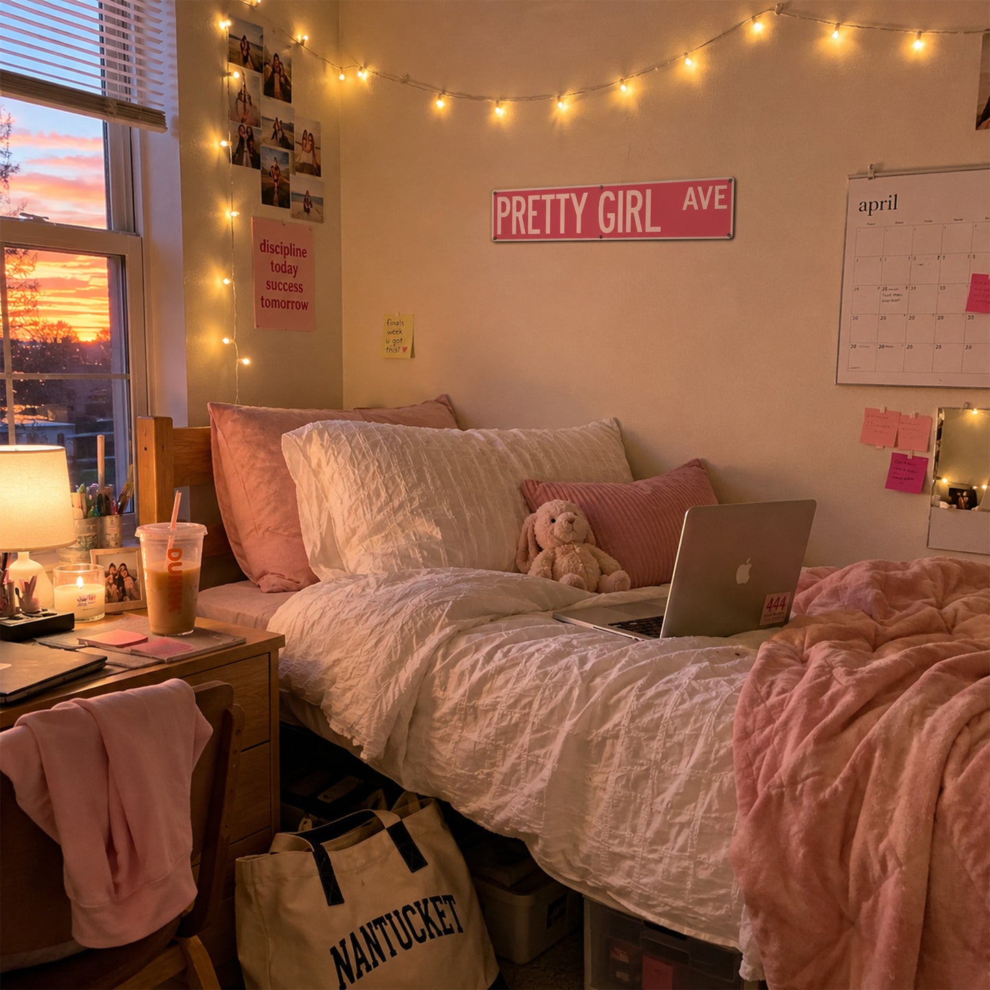 Pretty Girl Ave Metal Sign