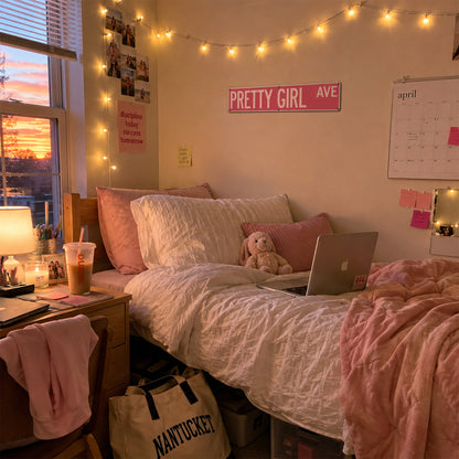 Pretty Girl Ave Metal Sign