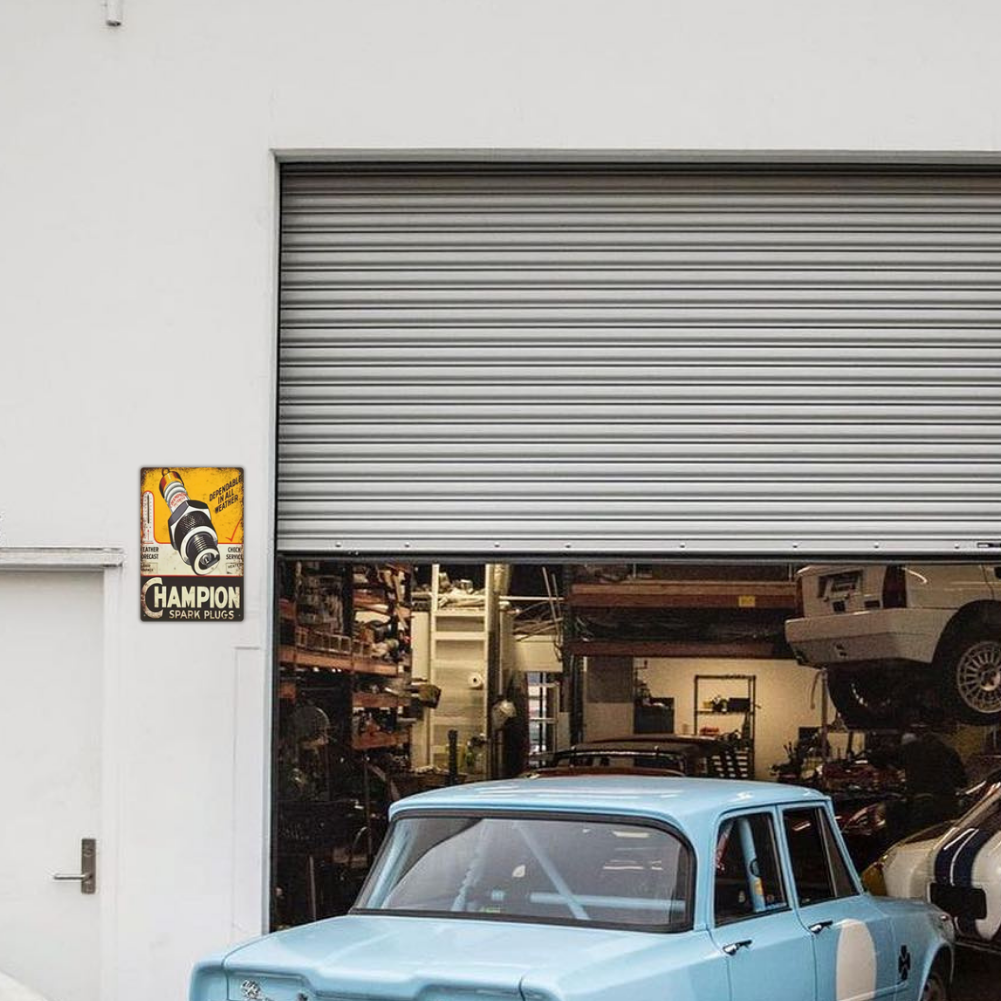 Champion Spark Plugs – Vintage Garage Tin Sign