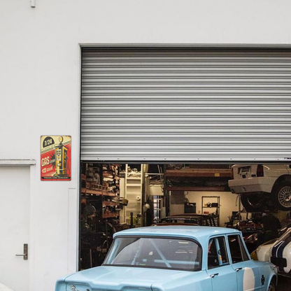 Vintage Gas Station 24/7 Pump Tin Sign