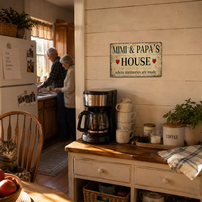 Mimi & Papa’s House Metal Sign