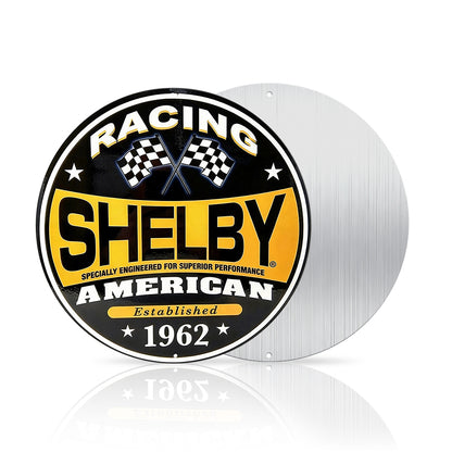 Shelby American Racing Round Metal Sign – Est. 1962