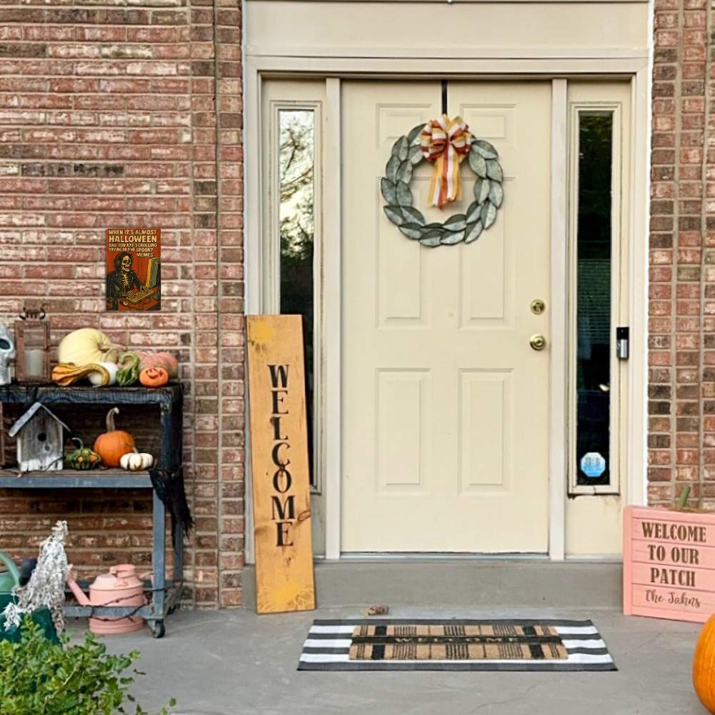 Almost Halloween — Rocker Skeleton Spooky Meme Poster