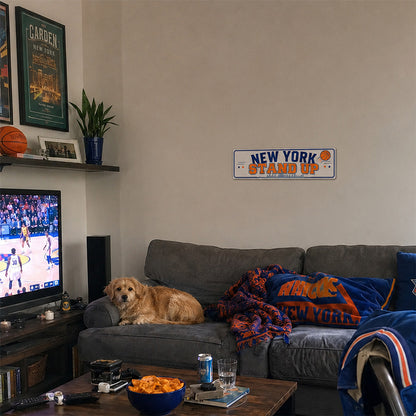 New York Stand Up Metal Sign