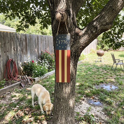 1776 Patriotic Flag Metal Sign – Americana Wall Decor for Porch