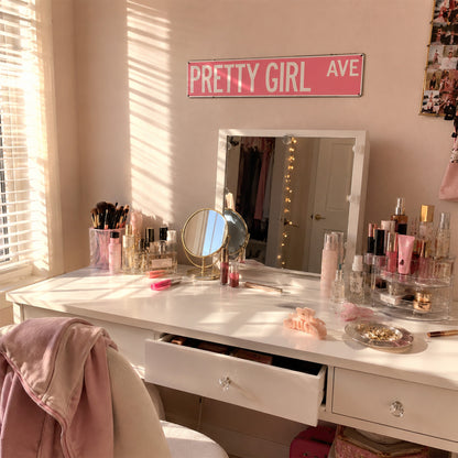 Pretty Girl Ave Metal Sign