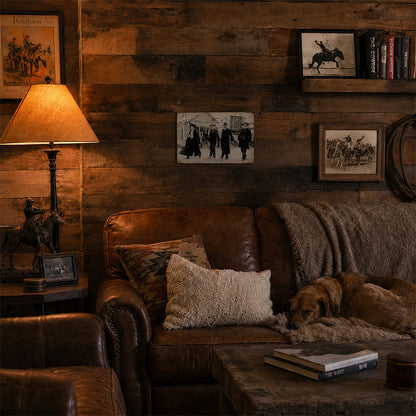 Western Gunslinger Metal Sign – Old West Cowboy Wall Decor