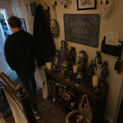 Custom Name’s Asylum Metal Sign – Personalized Horror Halloween Wall Decor