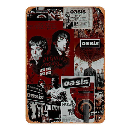 Oasis Rock Music History Collage